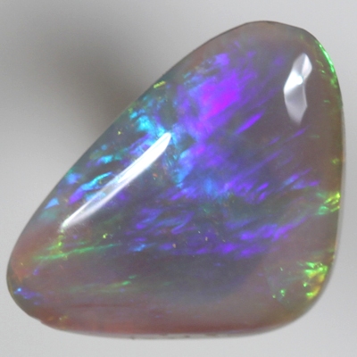 SOLID SEMI BLACK OPAL Red and orange over blue, great pendant stone